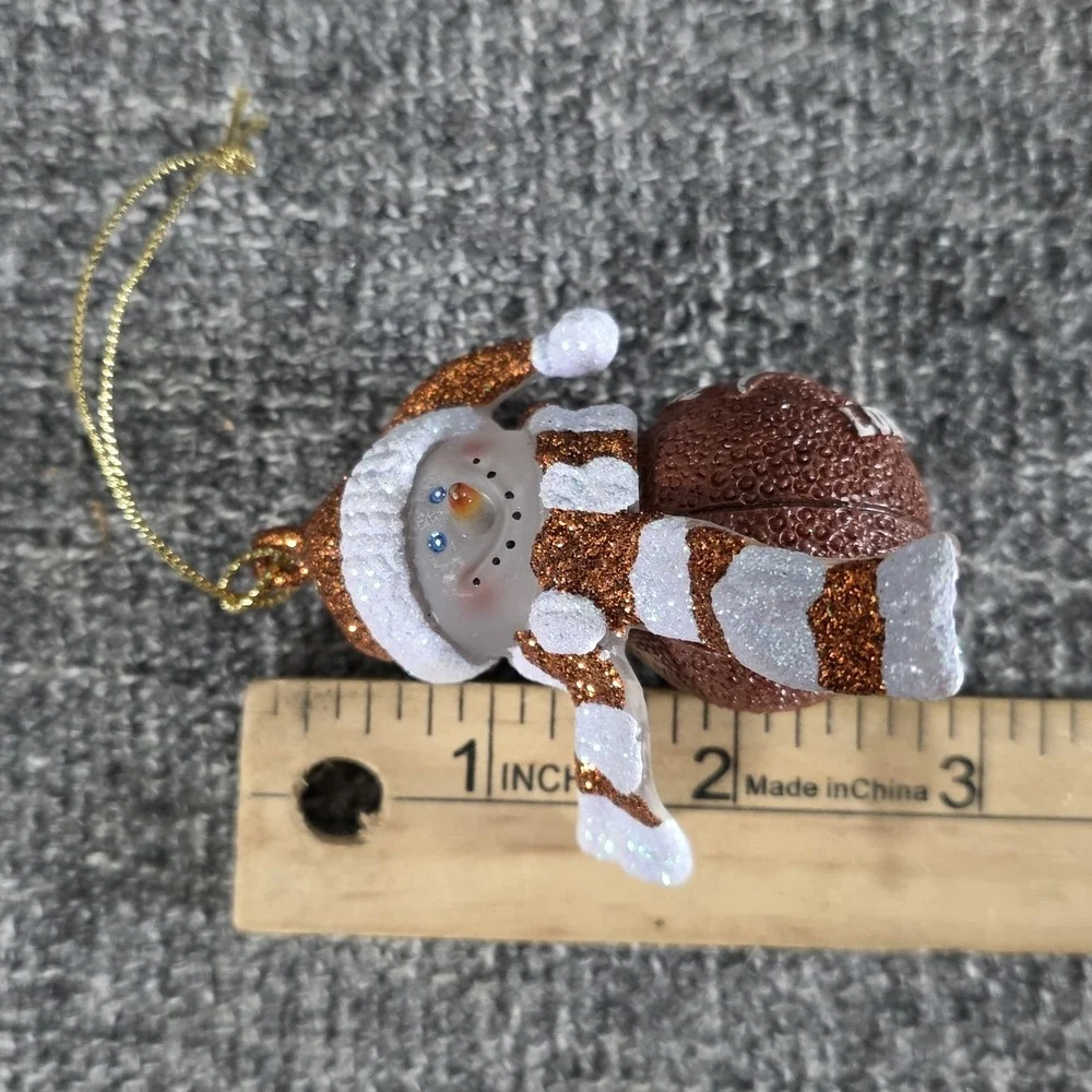 Texas Longhorns Snowman Basketball Christmas Ornament